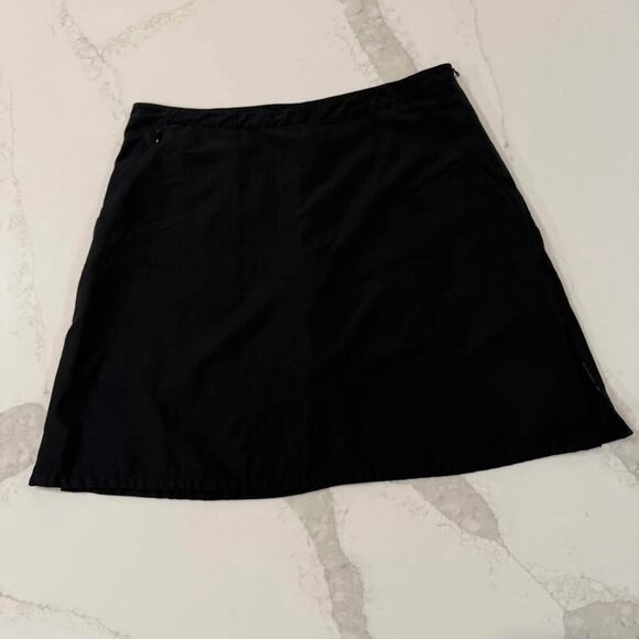 Patagonia Pants - Patagonia Duway Athletic Skort Skirt Women’s Size 10 Black Side Zipper Gorpcore